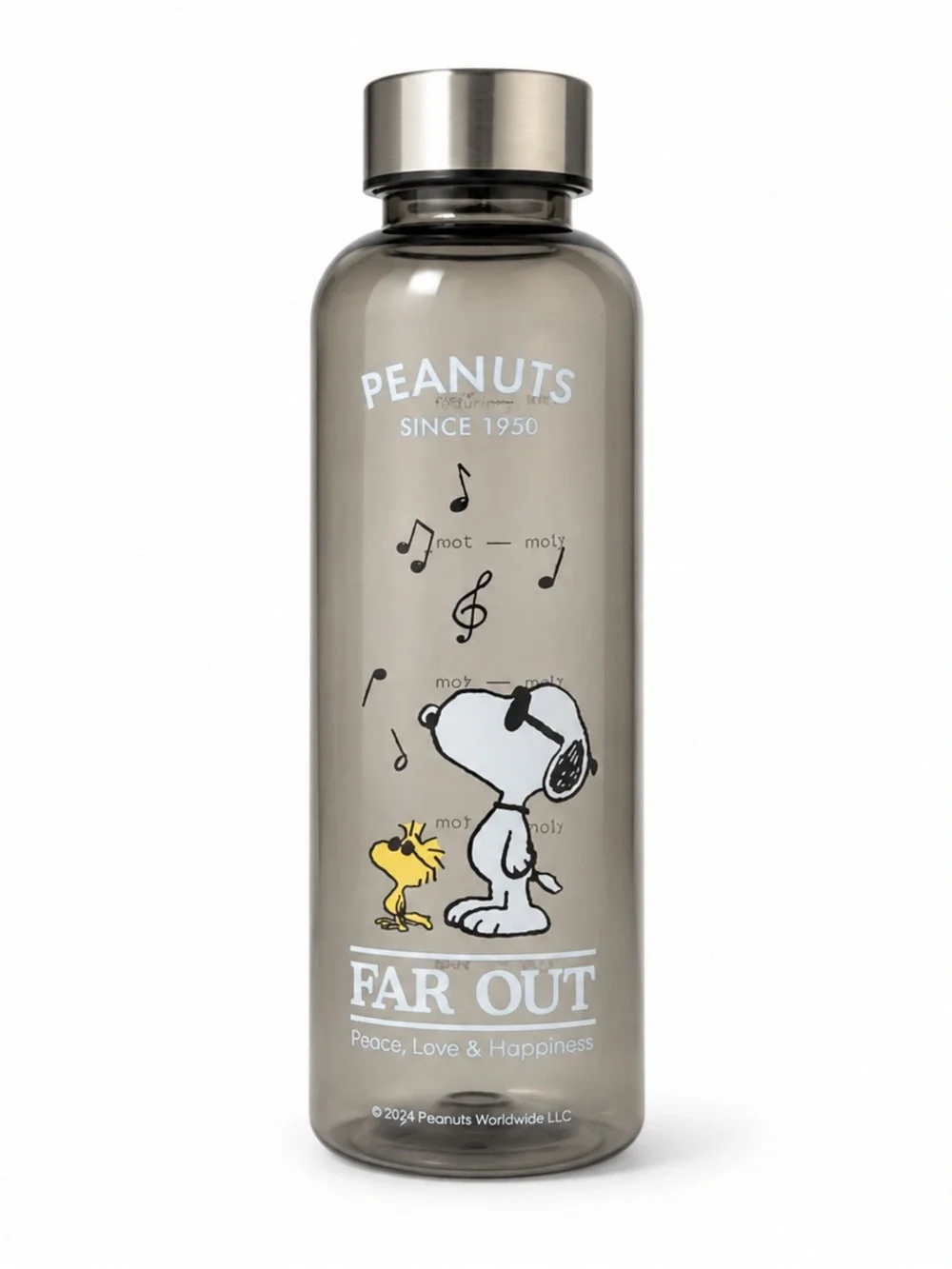 Snoopy 500ml Time Marker Water Bottle -Stainless Steel Lid – Imported from Japan